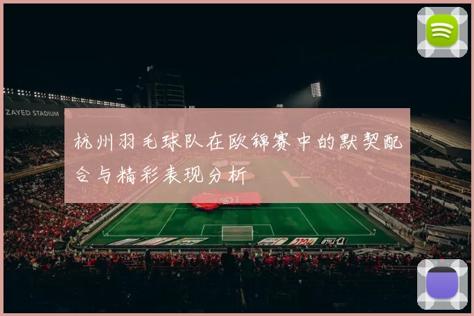 杭州羽毛球队在欧锦赛中的默契配合与精彩表现分析